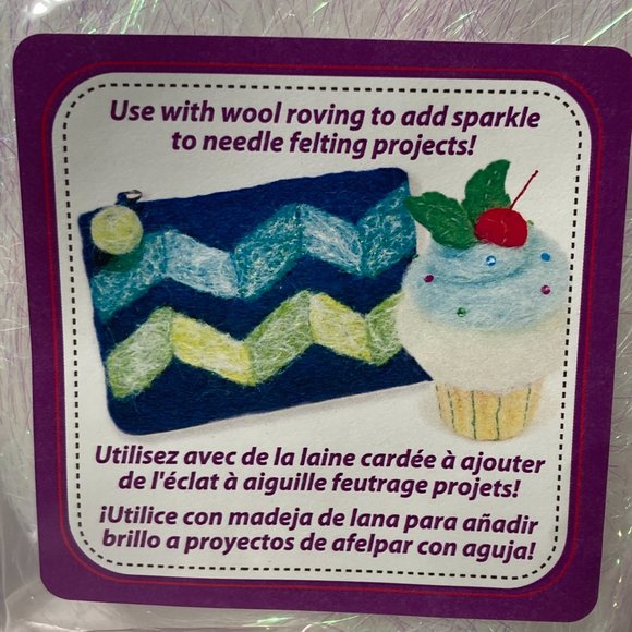 Iridescent Sparkle Fiber for Needle Felting Crafts Dimensions 5 Packs - Picture 8 of 16